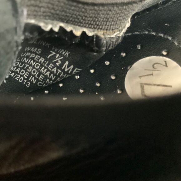 KENNETH COLE REACTION ‘Blink Wink’ Black Natural and Patent Leather Ballet Flats - Picture 10 of 11